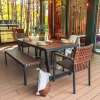 TEXAS set de mobilier de sufragerie cu masă solidă